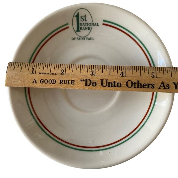 1st National Bank of ST PAUL MN Advertising Saucer Syracuse China USA vtg 1950s - Picture 4 of 6
